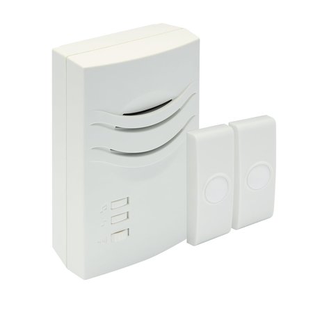 Iq America WD1152 Wireless Plugin Contemporary Door Chime Door Bell 2 Buttons 2 Melody WD1152